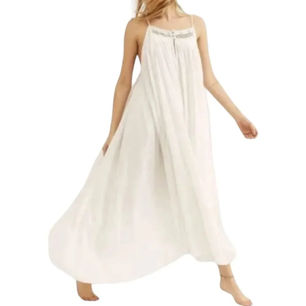 Free People Endless Mancora Maxi Dress Womens Small Ivory Boho Cottagecore